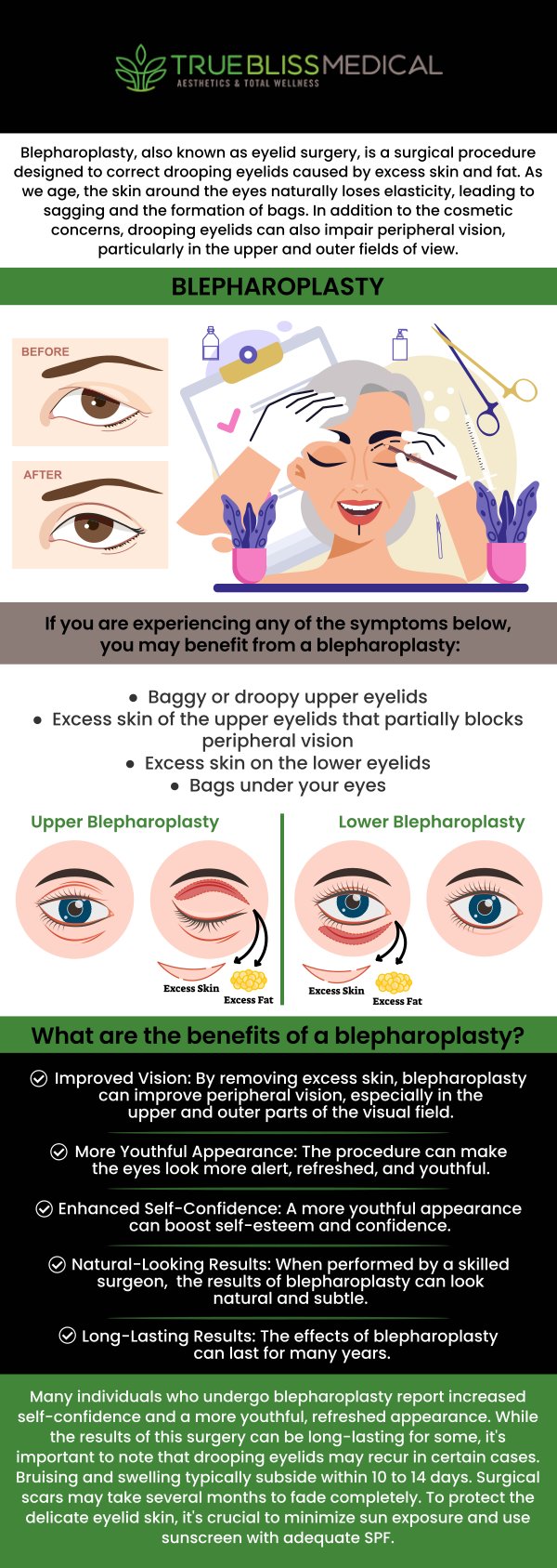 Botox is an effective treatment for blepharospasm, a condition characterized by uncontrollable eye twitching or blinking. By injecting Botox into the muscles around the eyes, it temporarily relaxes the muscles, reducing spasms and improving comfort. This safe, minimally invasive procedure provides relief for patients suffering from blepharospasm. Find relief from blepharospasm with Botox treatments at True Bliss Medical, administered by Dr. Alexander Rios, MD. For more information, contact us or schedule an appointment online today. We are conveniently located at 96 Pompton Ave Suite 102, Verona, NJ 07044.
