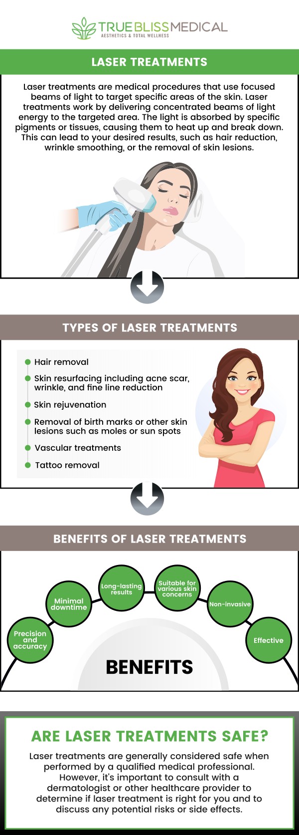 At True Bliss Medical Spa in Verona, NJ, Dr. Alexander Rios, MD is committed to helping our clients achieve their aesthetic goals through our advanced and minimally invasive laser treatments. We understand that every individual's skin is unique, and we are ready to create a personalized treatment plan for you. For more information, contact us or book an appointment online. We are conveniently located at 96 Pompton Ave Suite 102, Verona, NJ 07044.