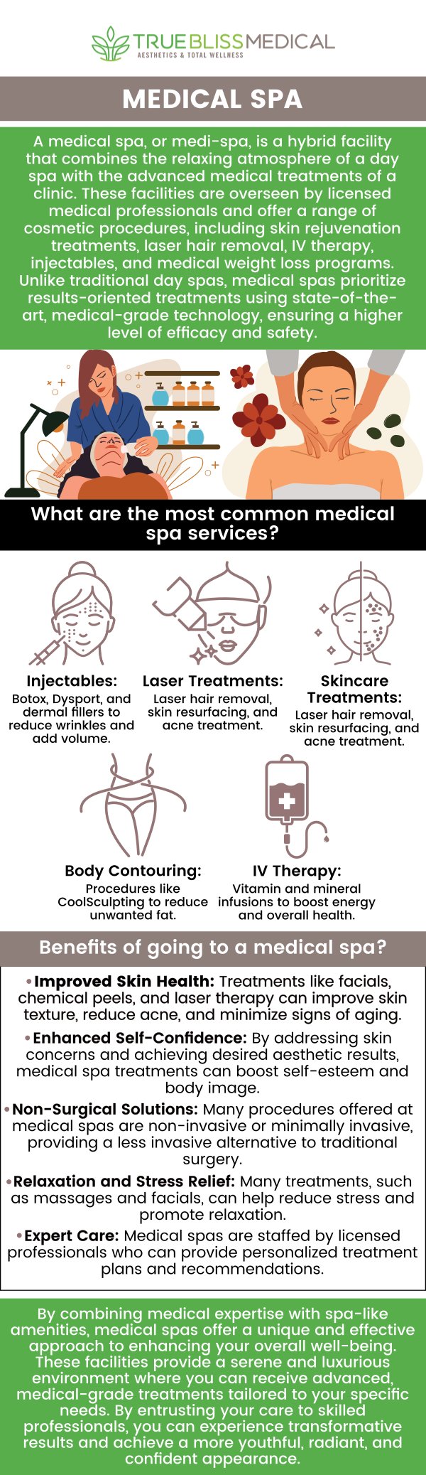 True Bliss Medical offers a variety of advanced medspa treatments in Verona, NJ, designed to enhance your appearance and well-being. Whether you're looking for Botox, laser hair removal, or skin rejuvenation services, our skilled team led by Dr. Alexander Rios, MD, is dedicated to providing personalized care and effective results. If you're seeking a trusted medspa experience, visit us today to discover how we can help you achieve your beauty goals. For more information, contact us or book an appointment online. We are conveniently located at 96 Pompton Ave Suite 102, Verona, NJ 07044.